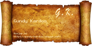 Gundy Kardos névjegykártya